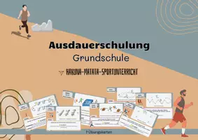 Vorschau - Stationenlernen - Ausdauerschulung Grundschule - Stationenarbeit - Deckblatt