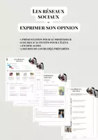 Aperçu - Feuilles d'exercices - réseaux sociaux - exprimer son opinion - Page de couverture