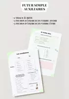 Aperçu - Feuilles d'exercices - Conjugaison Futur Simple Auxiliaire - Page de couverture