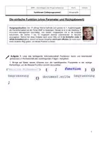 Vorschau - Arbeitsblätter - JavaScript - Funktionen (einfache Funktion) - Deckblatt