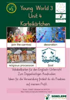 Vorschau - Spiele - Bildkarten Vocabulary passend zu Young World 3 Unit 4 - Deckblatt