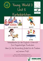 Vorschau - Spiele - Bildkarten Vocabulary passend zu Young World 3 Unit 5 - Deckblatt