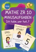 Vorschau - Spiele - Ich habe wer hat Mathe ZR 10 "Minusaufgaben" | Ich habe...wer hat...? | Mathematik Klasse 1 Spiele - Deckblatt