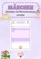 Vorschau - Arbeitsblätter - Märchen - Schreibplan: Eine Märchenfortsetzung schreiben - Deckblatt