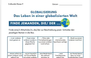Vorschau - Arbeitsblätter - Das Leben in einer globalisierten Welt - Spiel - Deckblatt