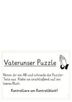 Vorschau - Arbeitsblätter - Vaterunser, Vater Unser Puzzle - Station, DIN-A4 - Seite 1