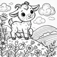 Aperçu - Matériel pour travaux manuels / dessin - Chèvres - Coloriages (50 modèles à colorier) - Page 2