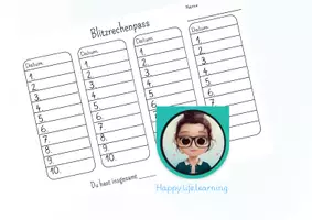 Vorschau - Test - Blitzrechenpass / Blitzrechenabfrage Mathematik - Deckblatt