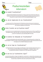 Vorschau - Arbeitsblätter - Fischartensterben Arbeitsblatt 7. & 8. Klasse Artensterben AB mit Lösungen - Seite 2