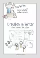 Vorschau - Unterrichtsreihen - Draußen im Winter - Einen kleinen Text üben - Deckblatt