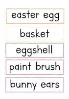 Vorschau - Fördermaterial/Inklusion - Englisch Flashcards Easter: Wortkarten und Bildkarten Ostern - Seite 1