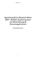 Vorschau - Klassenarbeiten - Sprachwandel im Deutsch Abitur 2025 – Perfekte Sachtextanalyse mit Musterlösung & Erwartungshorizont - Seite 1