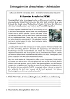Vorschau - Arbeitsblätter - Zeitungsbericht überarbeiten - Arbeitsblatt - Seite 1
