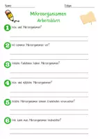 Vorschau - Arbeitsblätter - Mikroorganismen Arbeitsblatt (1) 7. & 8. Klasse Bakterien AB mit Lösungen - Seite 1