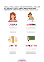 anteprima - Esercizi - Impara a Scrivere con la Festa della Donna - Pagina 1
