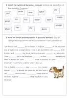 Vorschau - Arbeitsblätter - Arbeitsblatt - Possessive pronouns (Possessivpronomen) - Seite 1