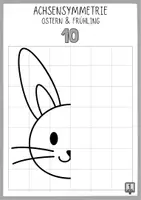 Vorschau - Arbeitsblätter - Ostern Achsensymmetrie - Freebie / Gratis Spiegelbilder - Seite 3