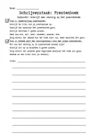 Voorbeeld - Schrijverstaak vervolg prentenboek - Voorblad