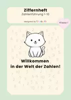 Vorschau - Arbeitsblätter - Ziffernheft – Spielerisch Zahlen lernen (1-10) - Deckblatt