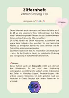Vorschau - Arbeitsblätter - Ziffernheft – Spielerisch Zahlen lernen (1-10) - Seite 1