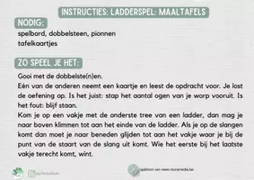 Voorbeeld - Ladderspel maaltafels - Pagina 1