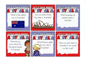 Vorschau - Spiele - Australia | Conversation Cards | Speaking Prompts - Seite 1