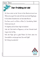 Vorschau - Arbeitsblätter - Lesetext Frühling Klasse 1-2 - Seite 3