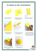 Vorschau - Mal- und Bastelvorlagen - Fluffige Küken und Vögel aus Serviettenrosen basteln Frühling Ostern - Seite 1