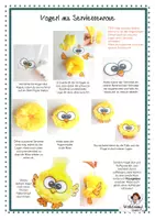 Vorschau - Mal- und Bastelvorlagen - Fluffige Küken und Vögel aus Serviettenrosen basteln Frühling Ostern - Seite 2