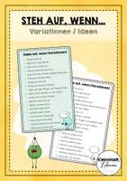 Vorschau - Aufgabenkarten - Steh auf, wenn ... Variationen/ Alternativen - Deckblatt