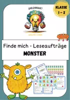 Vorschau - Spiele - Leseaufträge "Finde mich - Monster" mit Stickerheft - Deckblatt