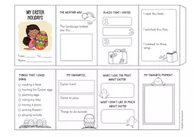 anteprima - Flashcard - My Easter Holidays Leporello / Faltheft (Italiano) - Pagina 1