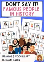 Vorschau - Spiele - Don’t Say It! – Famous People in History – Speaking Game for ESL - Deckblatt