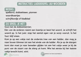 Voorbeeld - Ladderspel auwoorden - Pagina 1