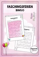 Vorschau - Arbeitsblätter - Faschingsferien Bingo - Deckblatt