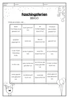 Vorschau - Arbeitsblätter - Faschingsferien Bingo - Seite 1