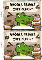 Vorschau - Arbeitsblätter - Zahlen vergleichen / Größer, kleiner, gleich | Miniheft Klasse 1 - Seite 1