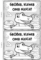 Vorschau - Arbeitsblätter - Zahlen vergleichen / Größer, kleiner, gleich | Miniheft Klasse 1 - Seite 2