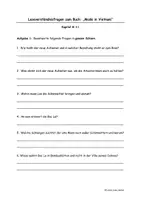Vorschau - Arbeitsblätter - Fragen zum Buch "Made in Vietnam" von Carolin Philipps / Kapitel 8-11 - Deckblatt