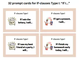 Vorschau - Spiele - if-clauses Type I - Prompt cards - Deckblatt