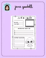 Vista previa - Hojas de trabajo - Jane goodall - Portada