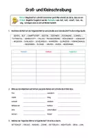 Vorschau - Arbeitsblätter - Groß- und Kleinschreibung - Arbeitsblatt - Seite 1