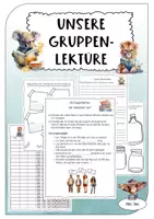 Vorschau - Stundenentwürfe - Gruppenlektüre + Bewertungsbogen (inkl. Word-Datei) - Deckblatt
