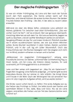 Vorschau - Stundenentwürfe - Frühlingsgeschichte + zusätzliche Aufgaben Grundschule - Seite 1