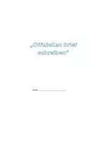 Vorschau - Arbeitsblätter - Arbeitsmappe zum Thema: Offizielle Briefe - Deckblatt