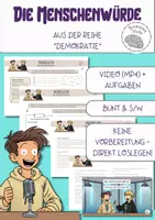 Vorschau - Arbeitsblätter - Die Menschenwürde #demokratiestärken - Deckblatt