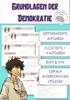 Vorschau - Arbeitsblätter - Die Grundlagen der Demokratie #demokratiestärken - Deckblatt