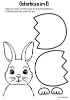 Vorschau - Mal- und Bastelvorlagen - Ostern Basteln Kunst Grundschule Osterhase im Ei - Seite 3