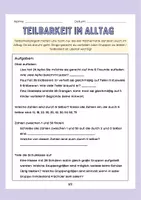 Vorschau - Arbeitsblätter - Aufgaben zur Teilbarkeit im Alltag - Deckblatt