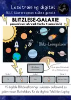 Vorschau - Fördermaterial/Inklusion - Blitzlesegalaxie Teil 1 | Lesetraining 1. Klasse nach Karibu - Deckblatt